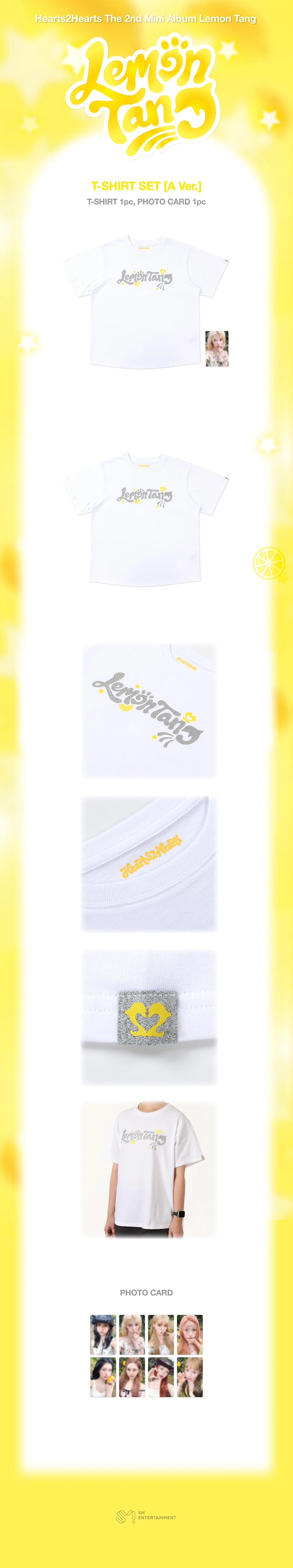 (PRE-ORDER) Hearts2Hearts - [Lemon Tang] 2nd Mini Album OFFICIAL MD T-SHIRT SET (A Ver.) - Image 2