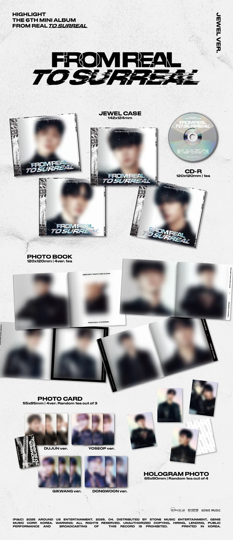 HIGHLIGHT - [FROM REAL TO SURREAL] 6th Mini Album JEWEL GIKWANG Version - Image 2
