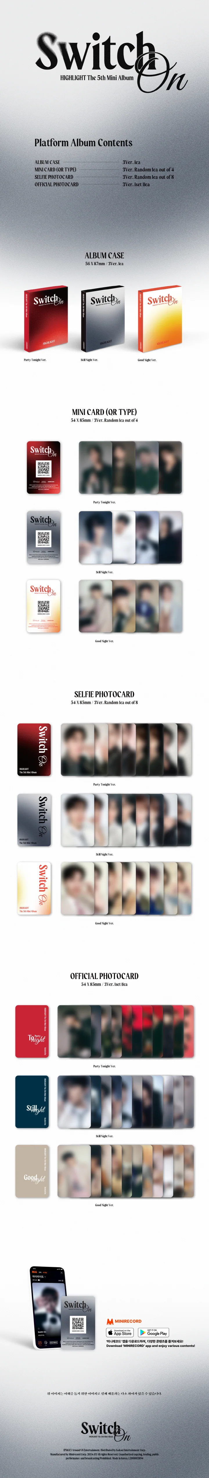 HIGHLIGHT - [SWITCH ON] 5th Mini Album PLATFORM PARTY TONIGHT Version - Image 2
