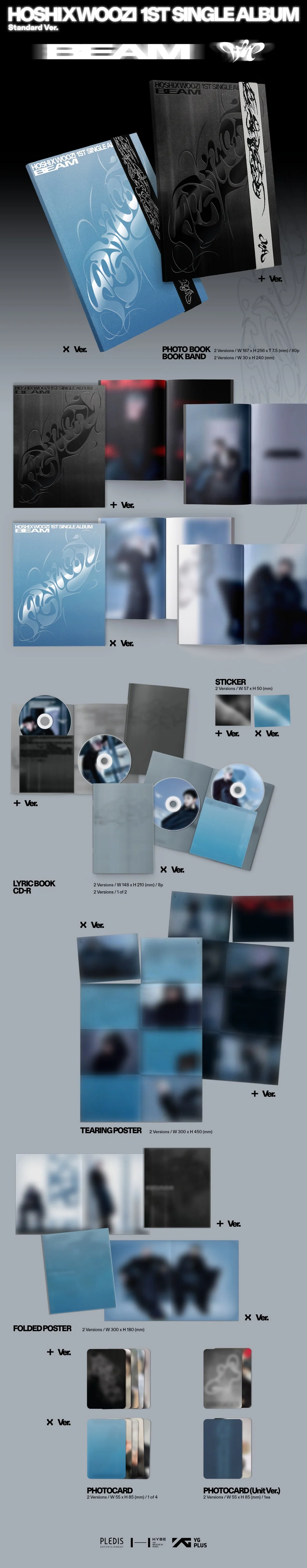 HOSHI X WOOZI (SEVENTEEN) - [BEAM] 1st Single Album STANDARD + Version - Image 2