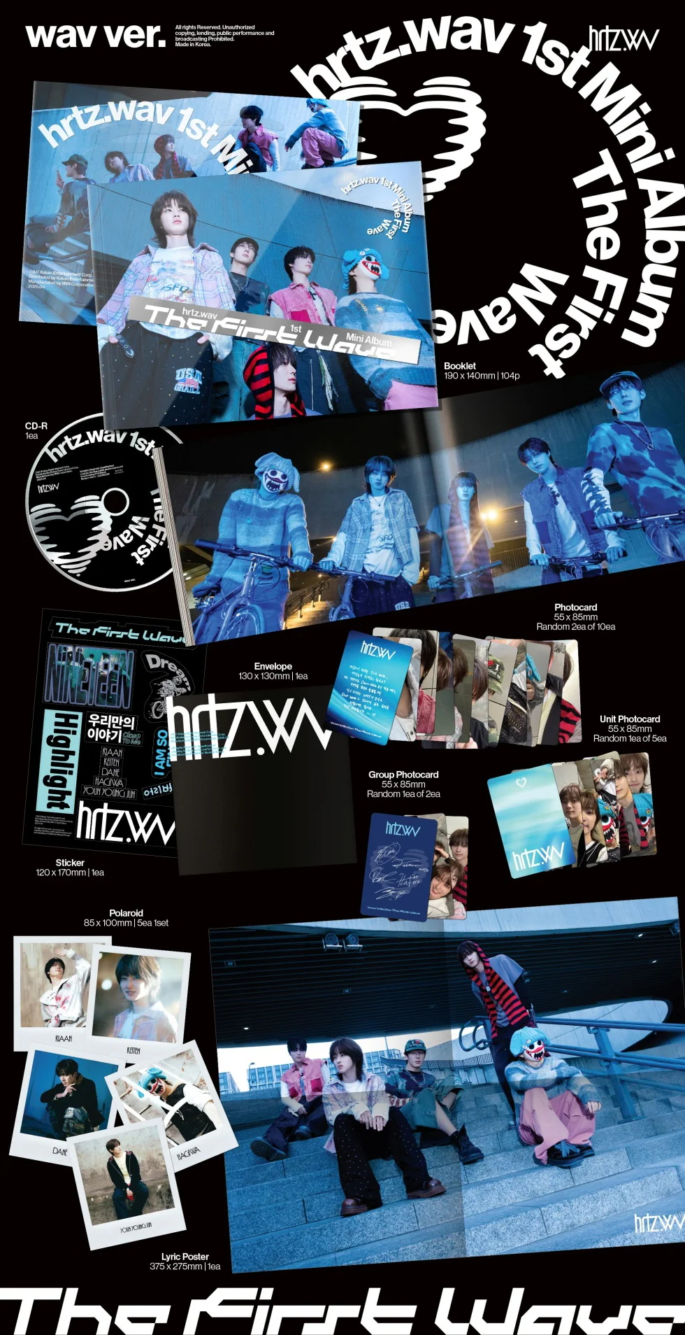 HRTZ.WAV - [THE FIRST WAVE] 1st Mini Album 2 Version SET - Image 3