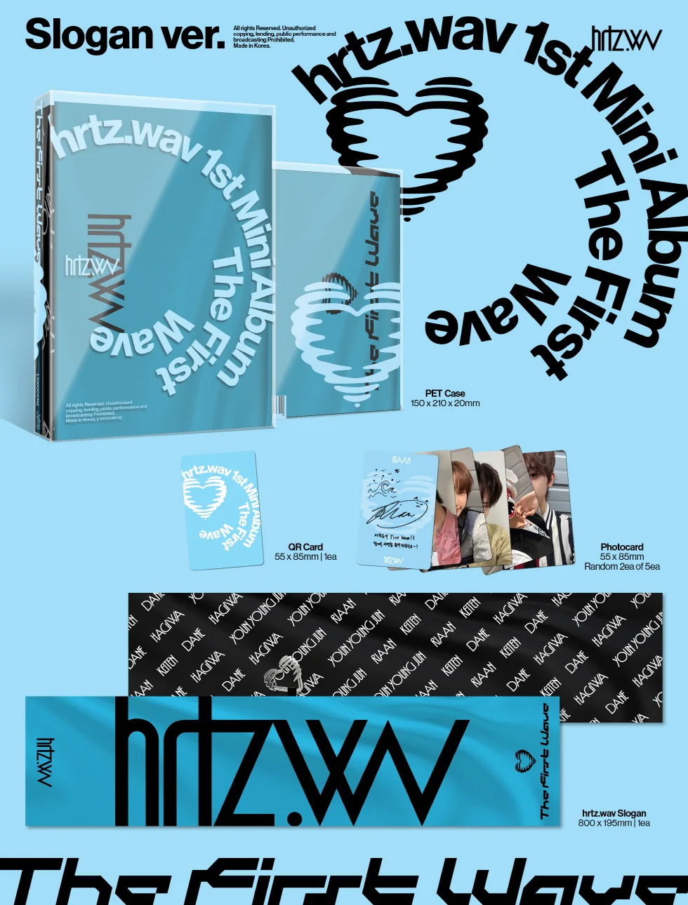 HRTZ.WAV - [THE FIRST WAVE] 1st Mini Album SLOGAN (LIMITED) Version - Image 2