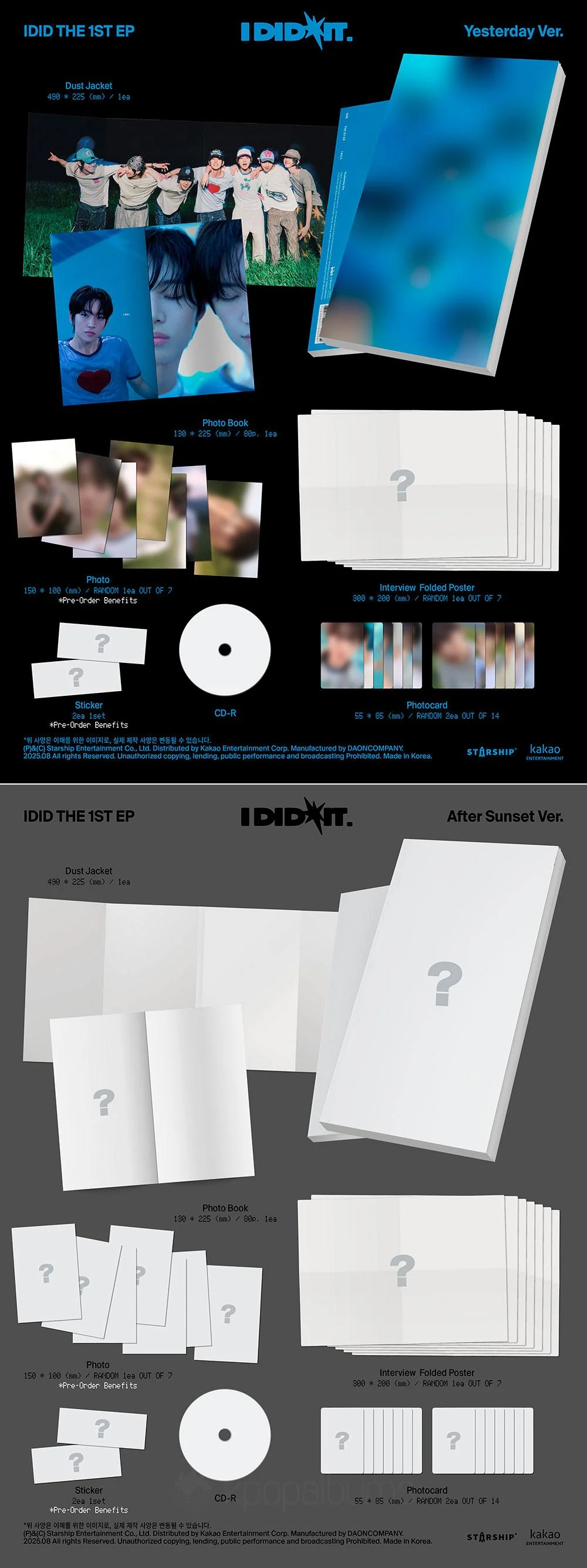 IDID - [I DID IT] 1st EP Album 2 Version SET - Image 2