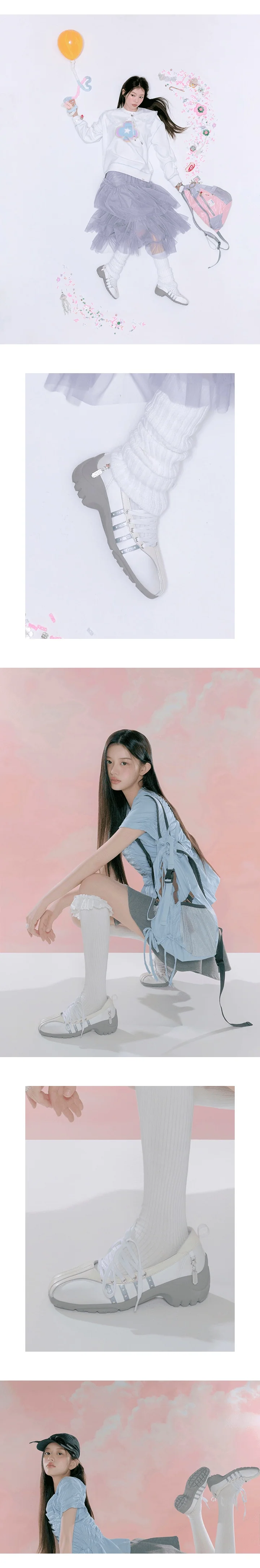 ILLIT - [ILLIT X Rockfish Weatherwear Collaboration] MD Bliss Heel Laceup Sneakers - Image 4