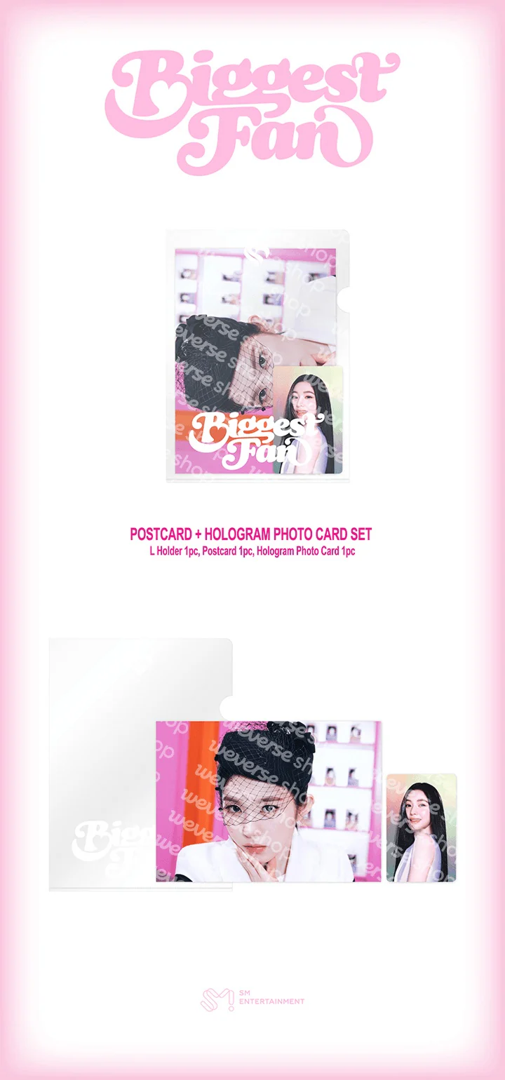IRENE - [Biggest Fan] OFFICIAL MD POSTCARD + HOLOGRAM PHOTO CARD SET - Image 2