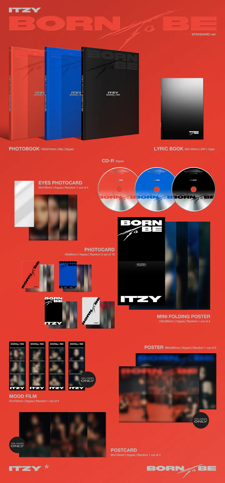 ITZY - [BORN TO BE] STANDARD 3 Version SET - Image 2