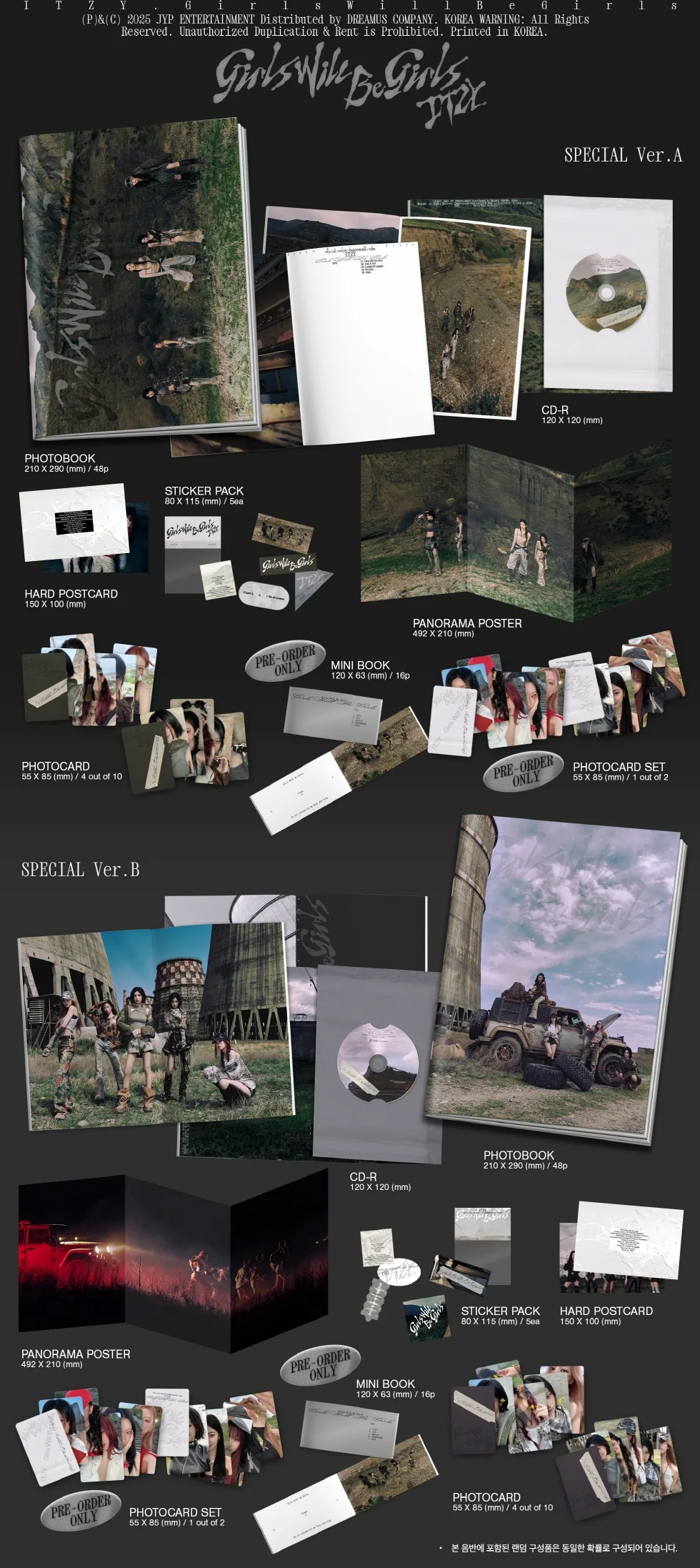 ITZY - [GIRLS WILL BE GIRLS] SPECIAL Edition 2 Version SET - Image 2