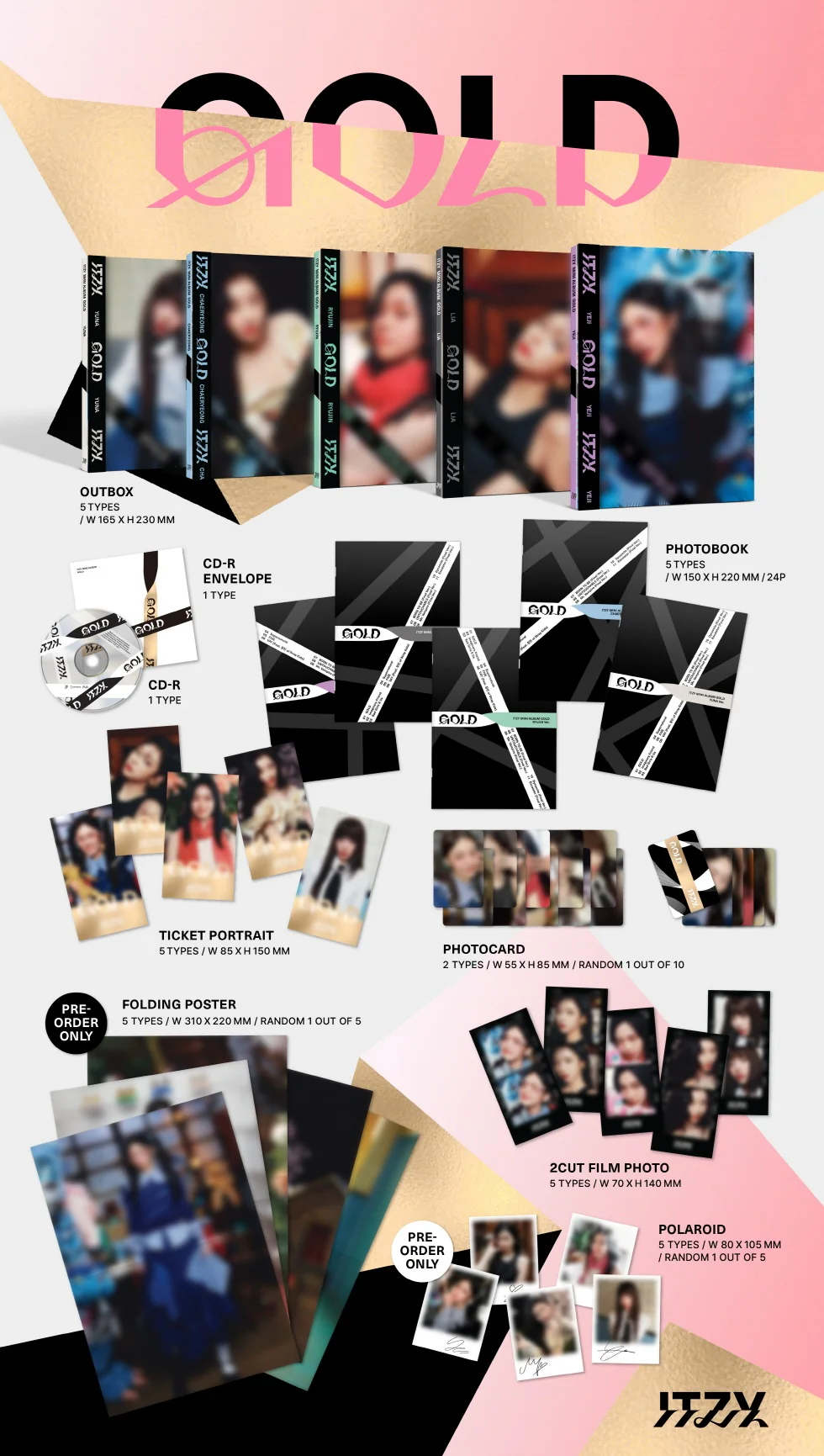 ITZY - [GOLD] DIGIPACK RANDOM Version - Image 2
