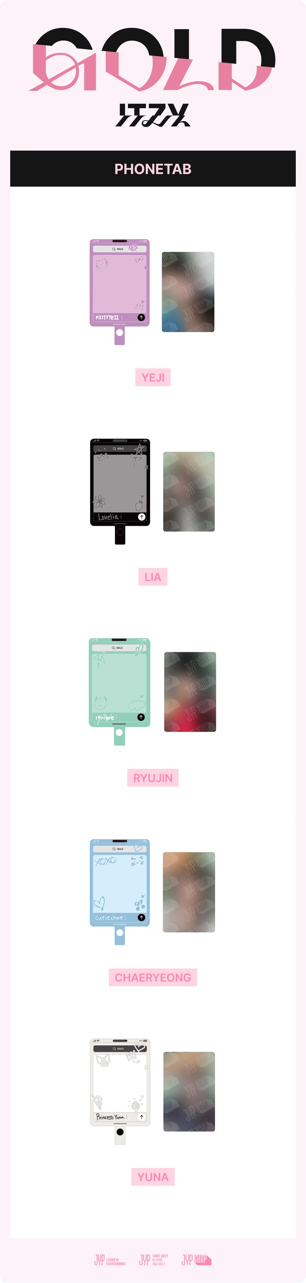 ITZY - [GOLD] POP-UP STORE OFFICIAL MD PHONETAB - Image 2