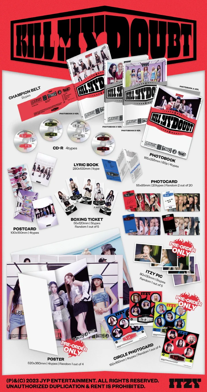 ITZY - [KILL MY DOUBT] STANDARD Edition 4 Version SET - Image 2