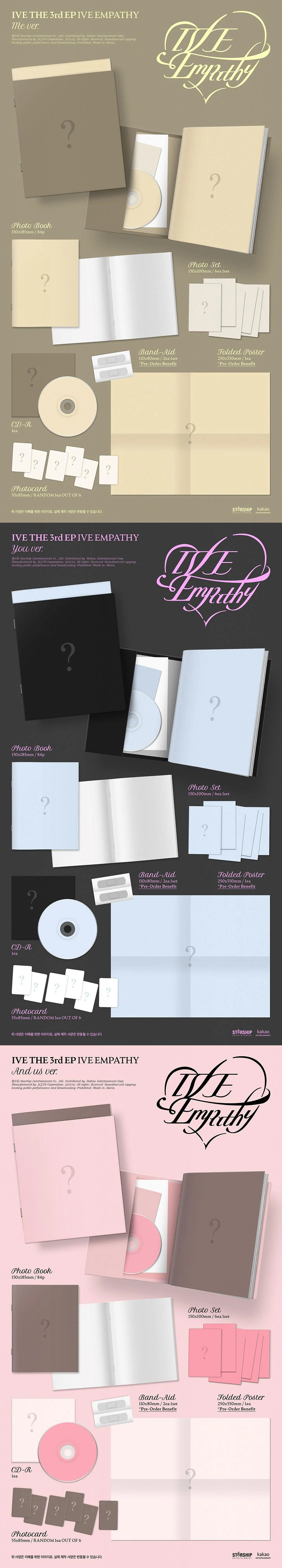 IVE - [IVE EMPATHY] 3rd EP Album 9 Version SET (3 Version SET + DIGIPACK 6 Version SET) - Image 2