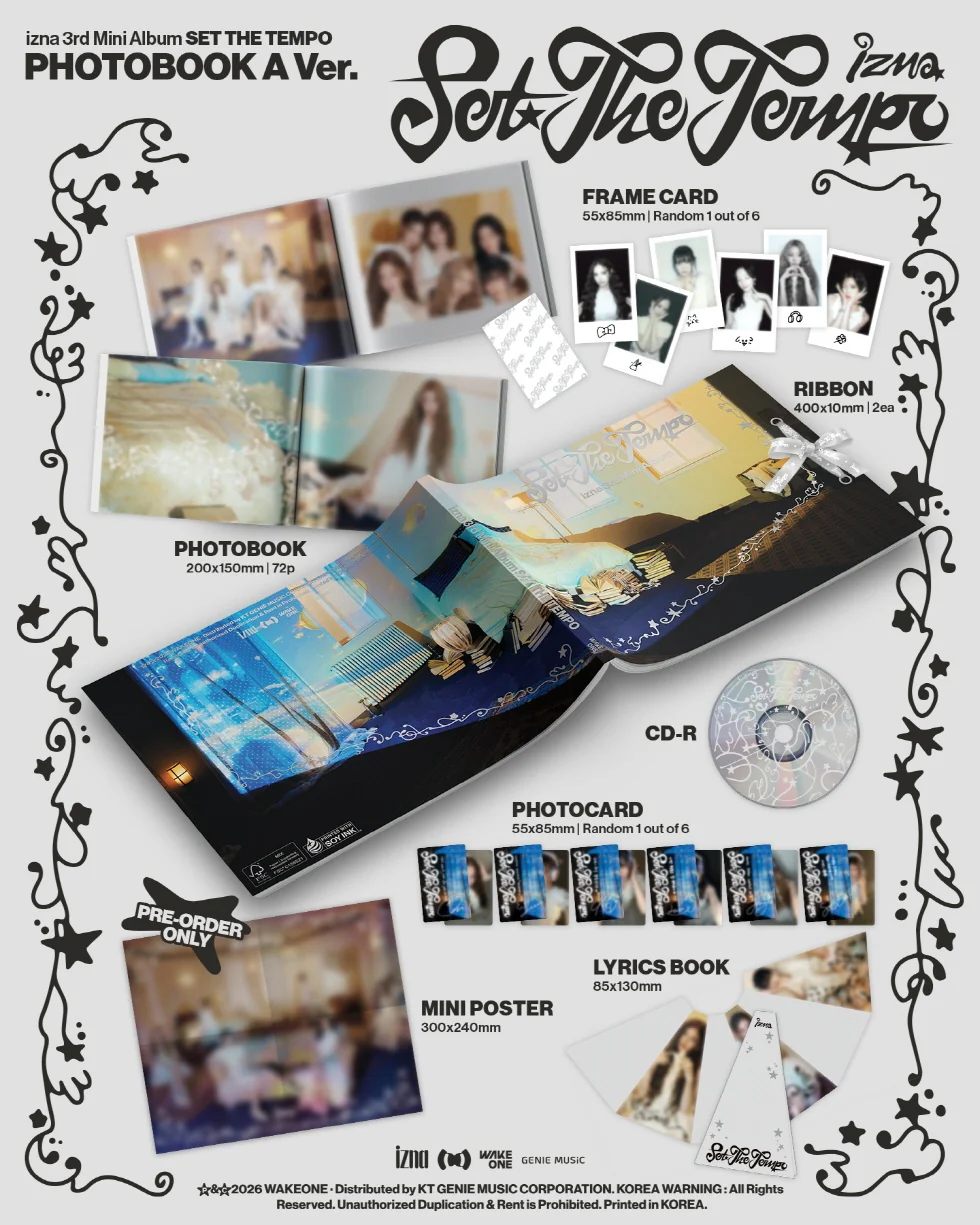 izna - [SET THE TEMPO] 3rd Mini Album PHOTOBOOK 2 Version SET - Image 2