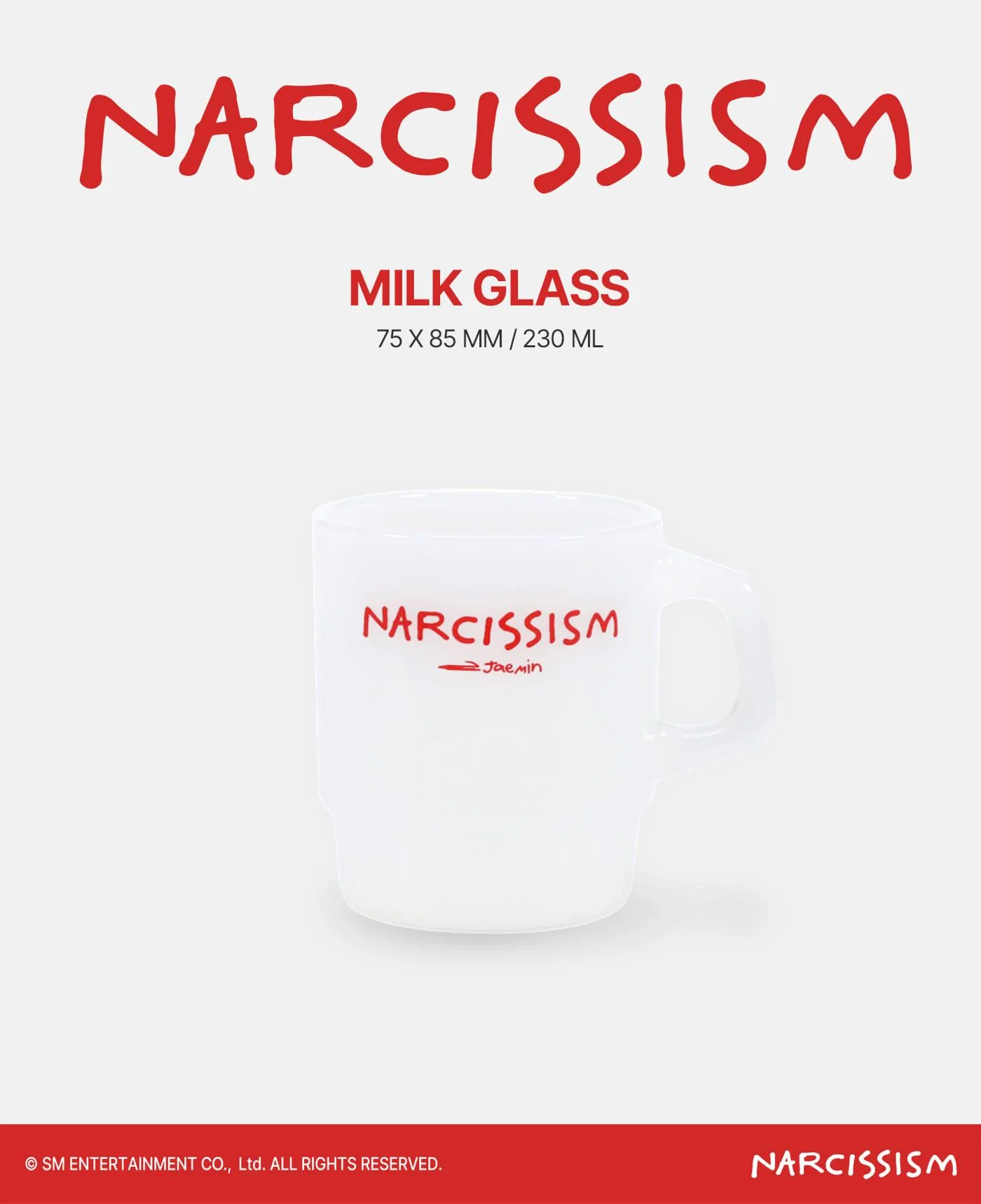 JAEMIN (NCT DREAM) - [NARCISSISM] 1st PHOTO EXIHIBITION OFFICIAL MD MILK GLASS - Image 2