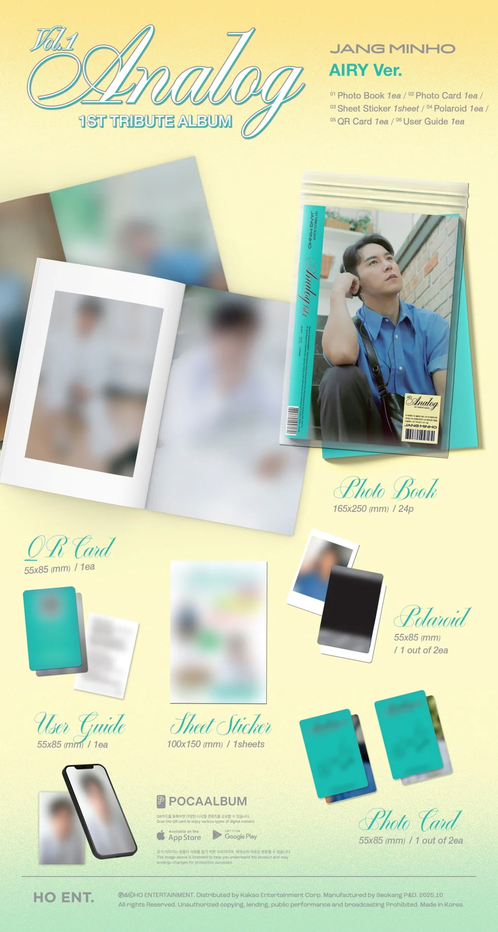 JANG MIN HO - [Analog Vol.1] 1ST TRIBUTE POCAALBUM BREEZE Version - Image 2