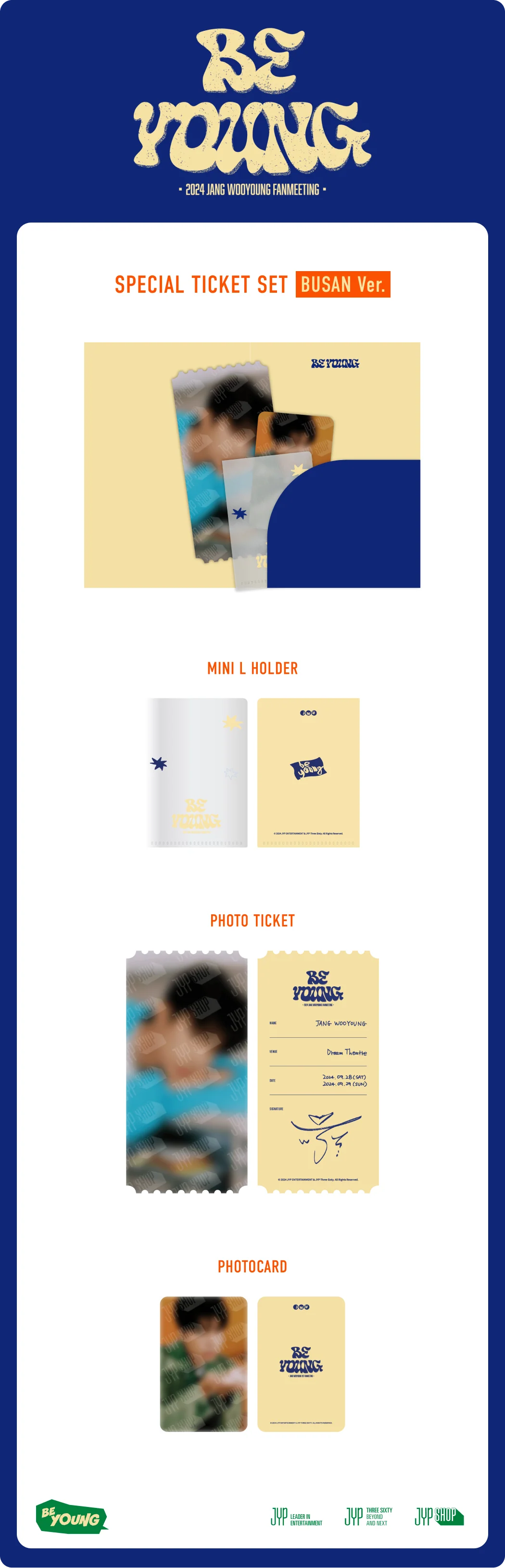 Jang Wooyoung (2PM) - [Be Young in BUSAN] OFFICIAL MD SPECIAL TICKET SET - Image 2