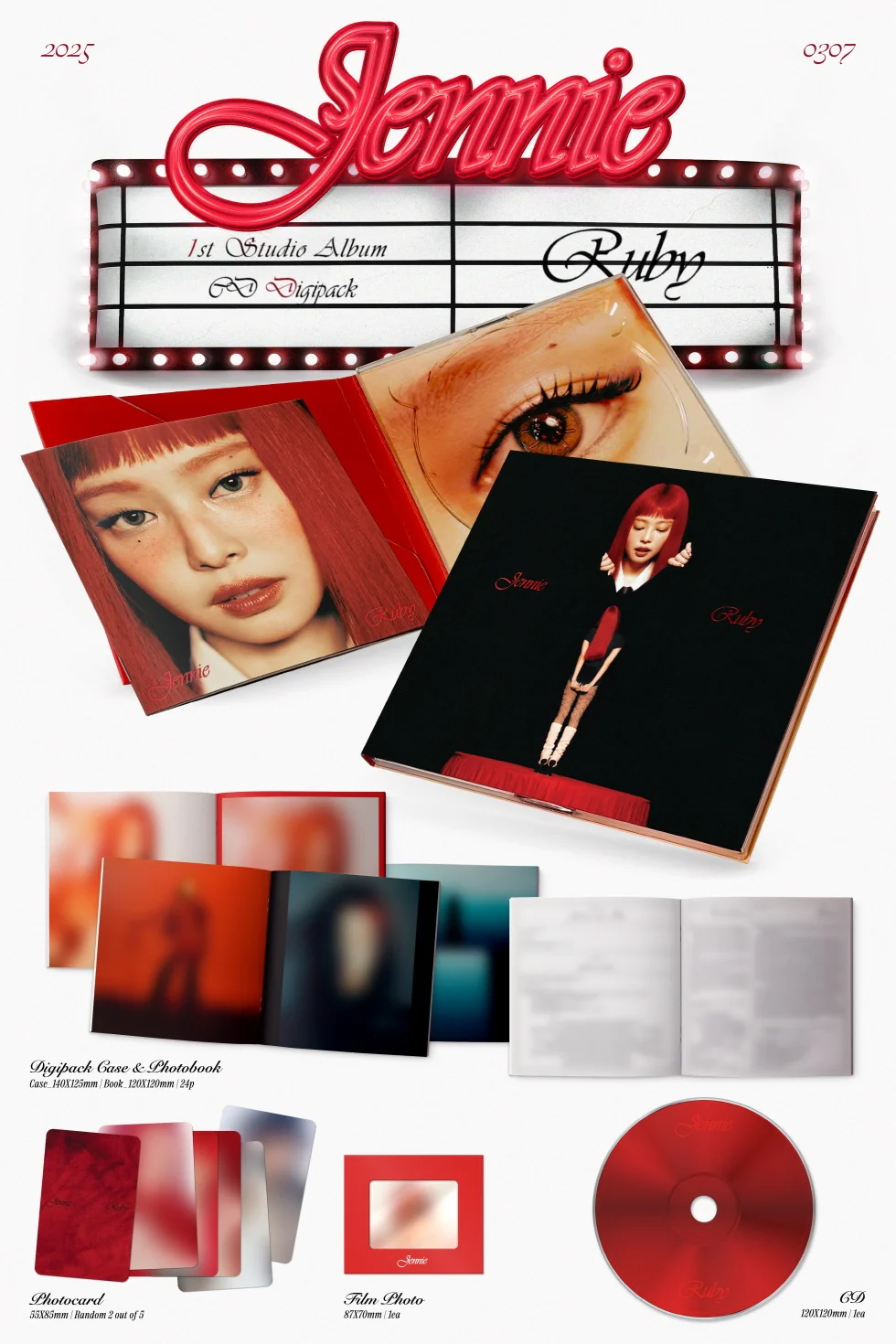 JENNIE - [RUBY] The 1st Studio Album CD DIGIPACK Version - Image 2