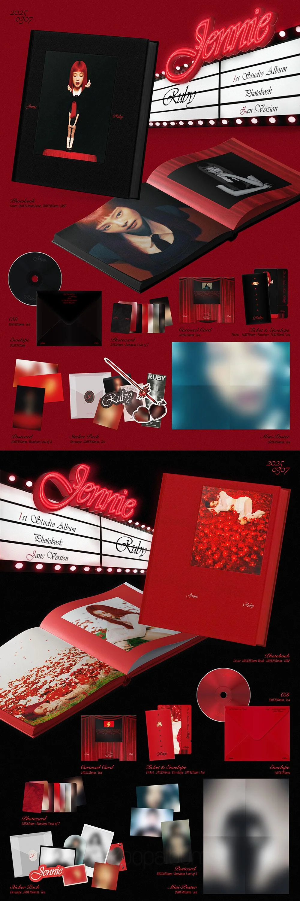 JENNIE - [RUBY] The 1st Studio Album PHOTOBOOK JANE Version - Image 2
