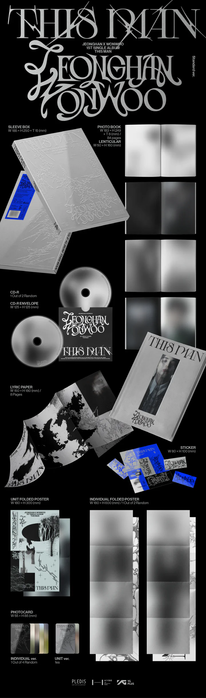 JEONGHAN X WONWOO (SEVENTEEN) - [THIS MAN] 1st Single Album STANDARD Version - Image 2