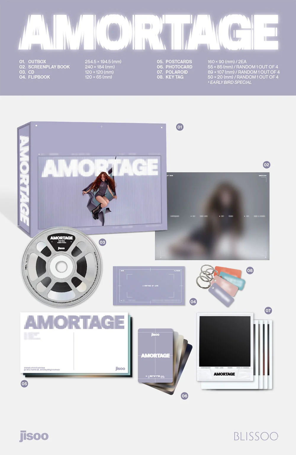 JISOO - [AMORTAGE] Mini Album EXCLUSIVE Edition RANDOM Version - Image 3