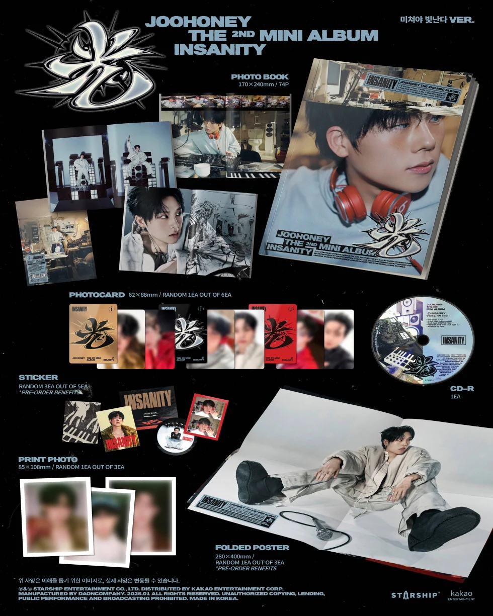 JOOHONEY - [光 (INSANITY)] 2nd Mini Album RANDOM Version - Image 3