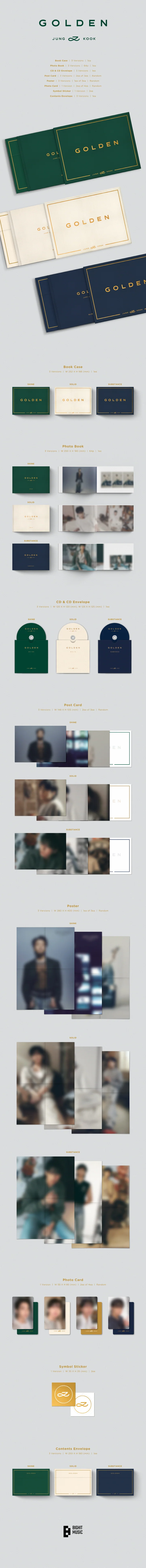 JUNG KOOK (BTS) - [GOLDEN] RANDOM Version + WEVERSE Gifts - Image 2