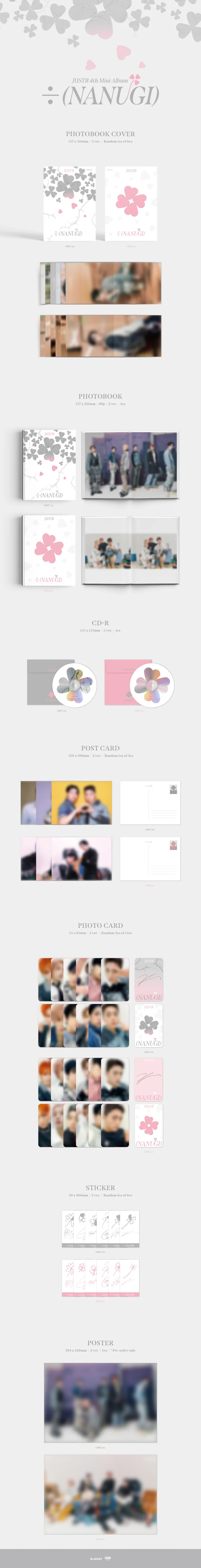 JUST B - [÷ NANUGI] 4th Mini Album 2 Version SET - Image 2