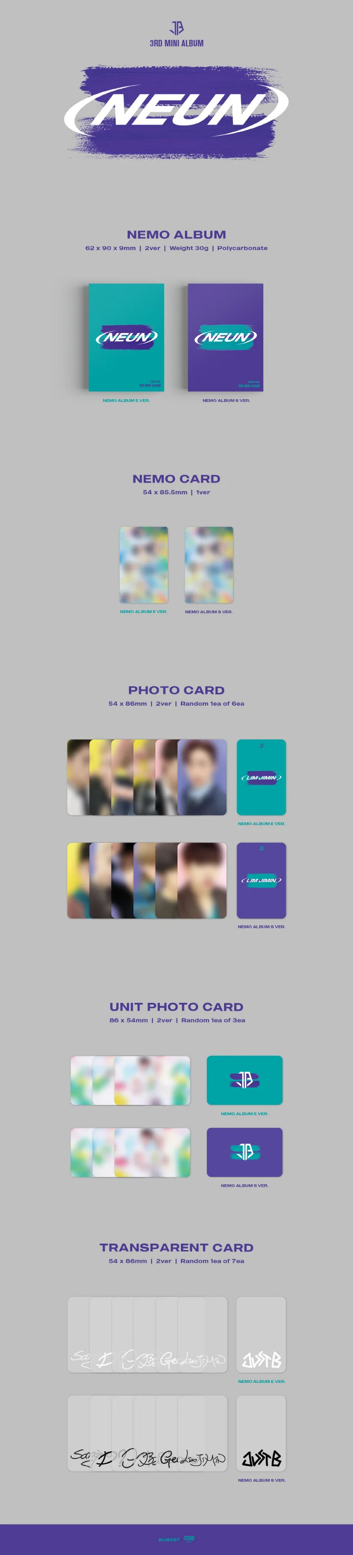 JUST B - [= (NEUN)] 3rd Mini NEMO Album E Version - Image 2