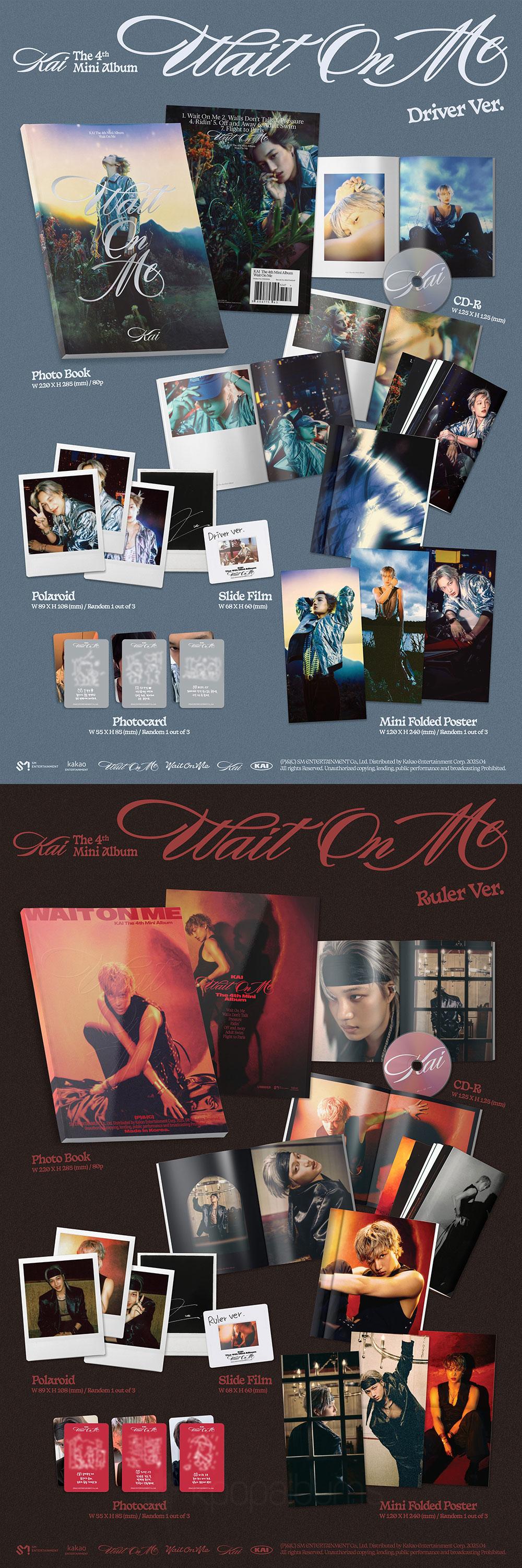 KAI - [WAIT ON ME] 4th Mini Album PHOTO BOOK 2 Version SET - Image 2