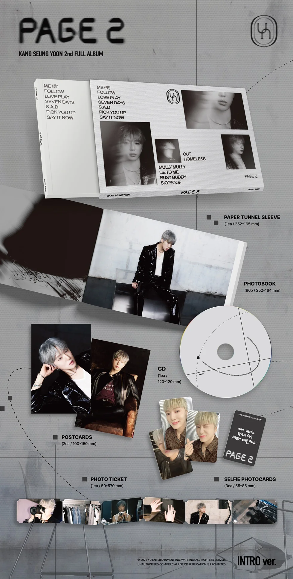 KANG SEUNG YOON - [PAGE 2] 2nd Full Album 2 Version SET - Image 2