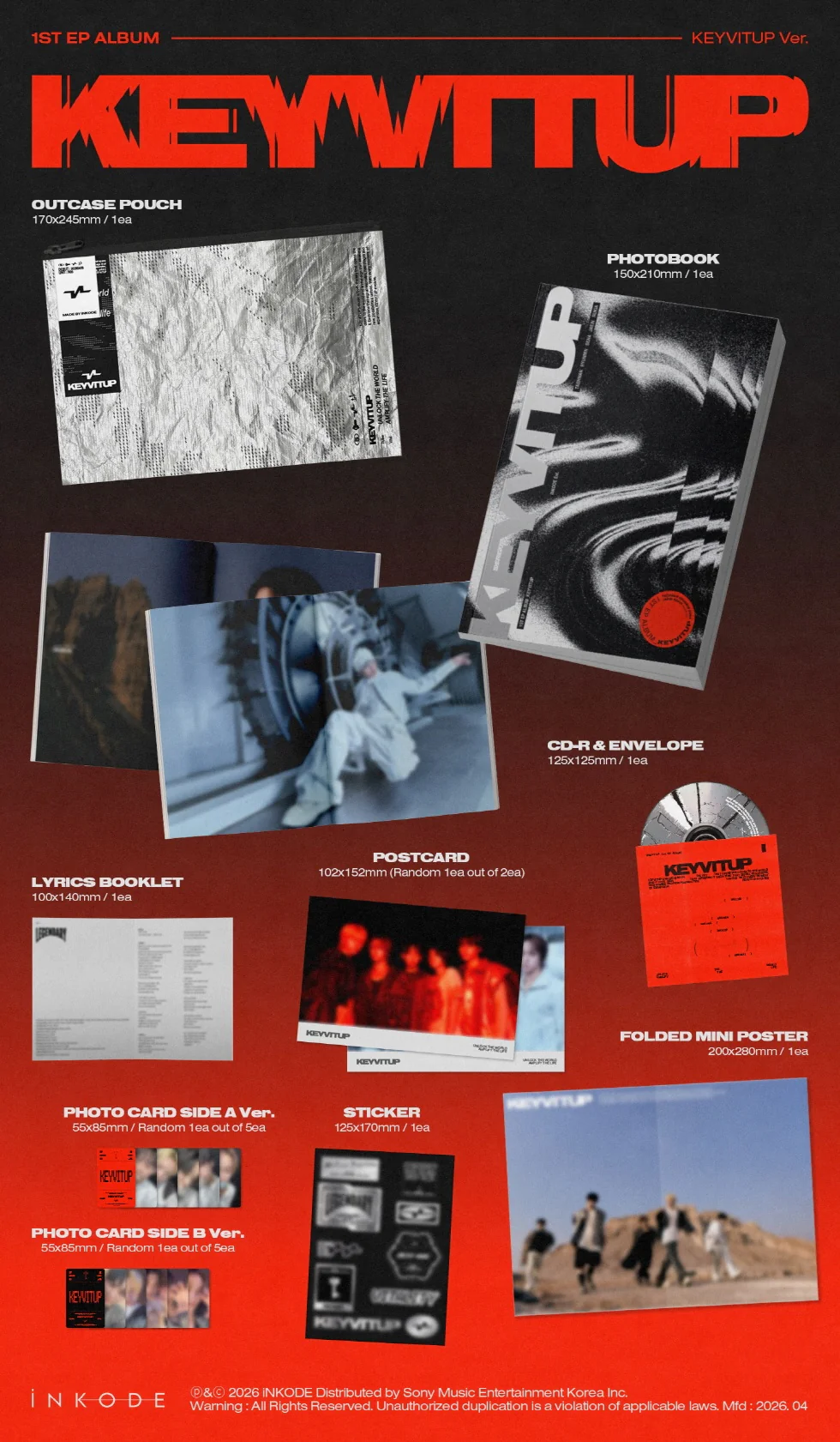 KEYVITUP - [KEYVITUP] 1st EP Album LEGENDARY Version - Image 2