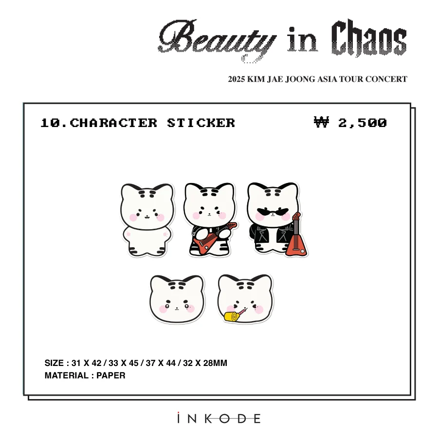 KIM JAE JOONG - [Beauty in Chaos] ASIA TOUR CONCERT IN SEOUL MD CHARACTER STICKER - Image 2