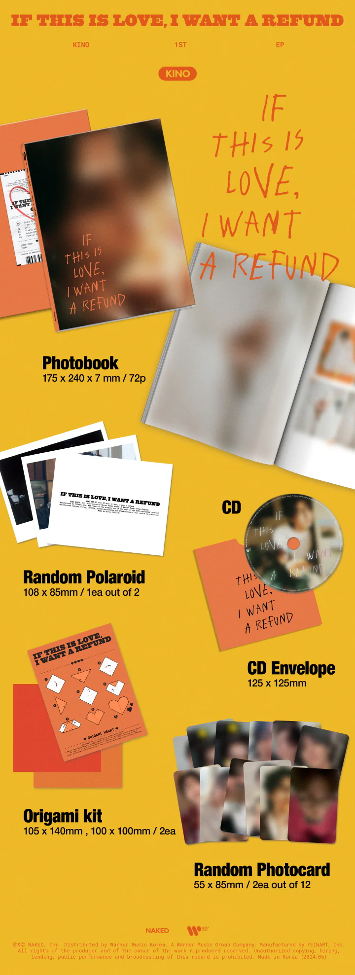 KINO - [If this is love, I want a refund] 1st EP Album EXPECTATION Version - Image 2