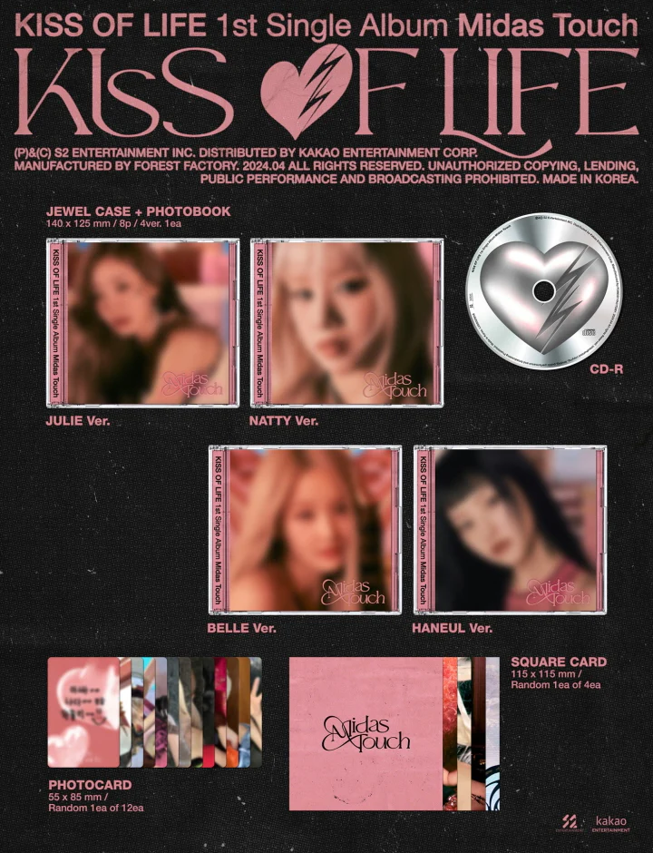 KISS OF LIFE - [MIDAS TOUCH] 1st Single Album JEWEL RANDOM Version - Image 2