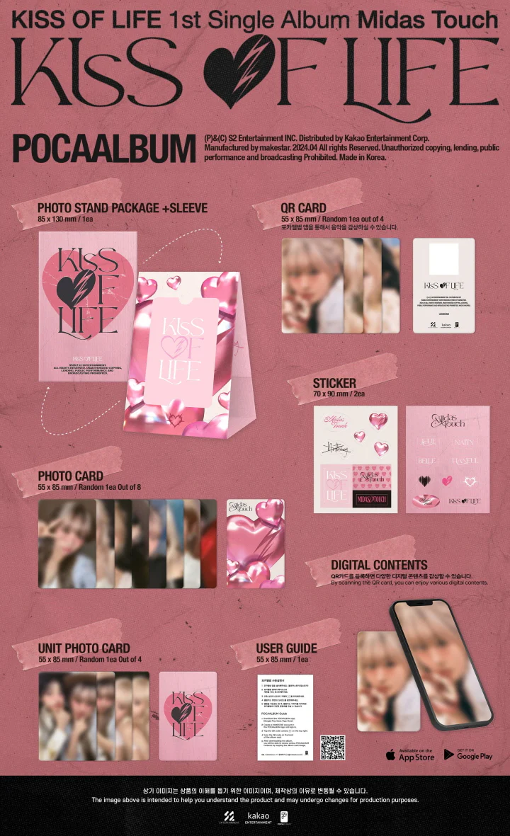 KISS OF LIFE - [MIDAS TOUCH] 1st Single Album POCA ALBUM Version - Image 2