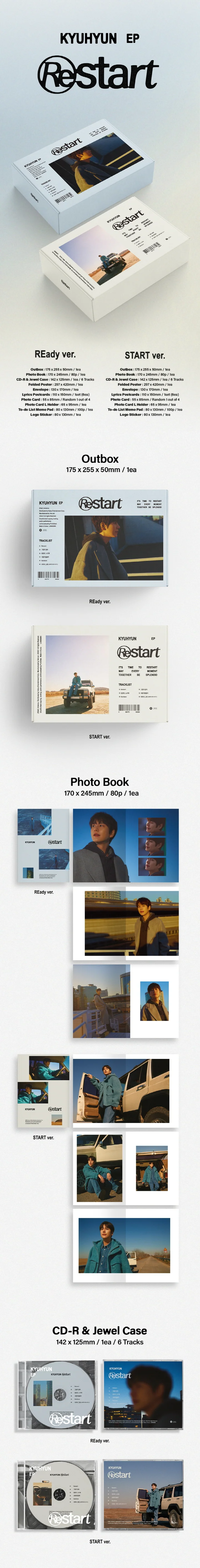 KYUHYUN - [RESTART] EP Album READY Version - Image 2