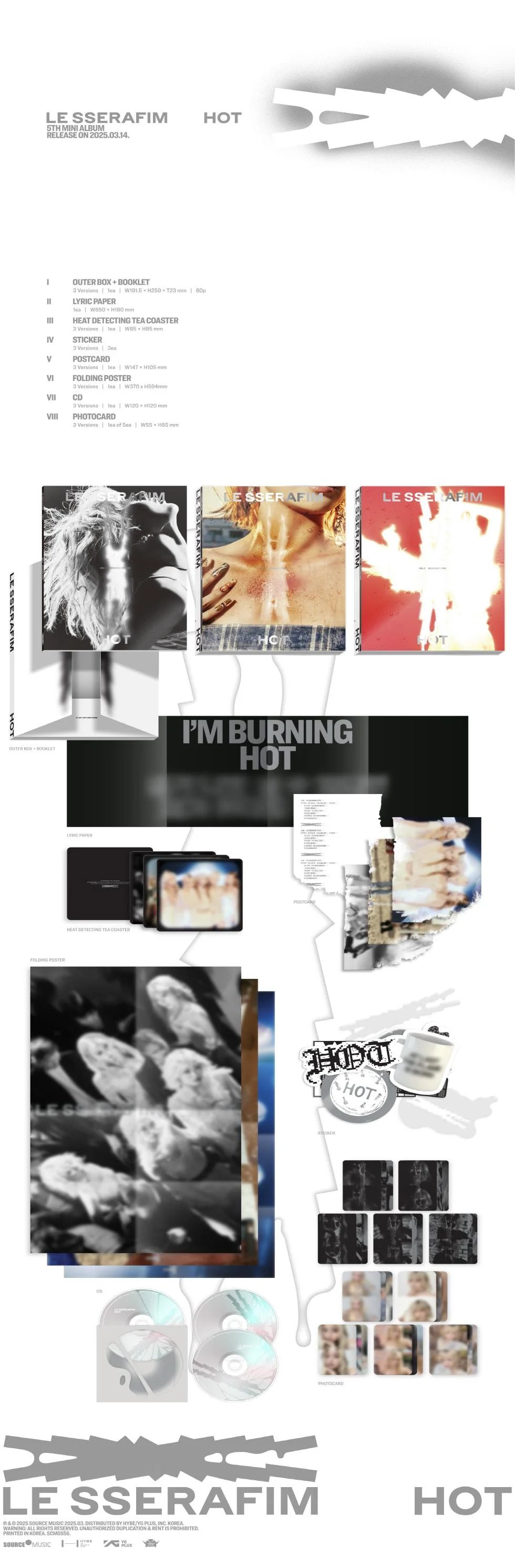 LE SSERAFIM - [HOT] 5th Mini Album RANDOM Version - Image 2