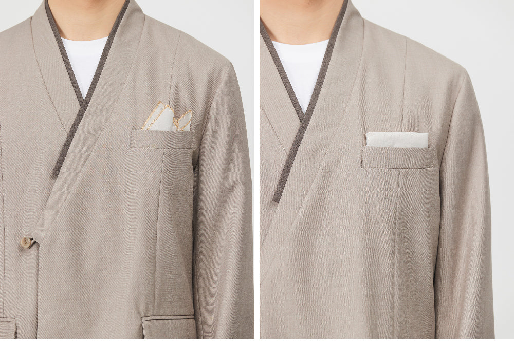 LEESLE - Hanbok Gilt Handkerchief Pocket Square - Image 3
