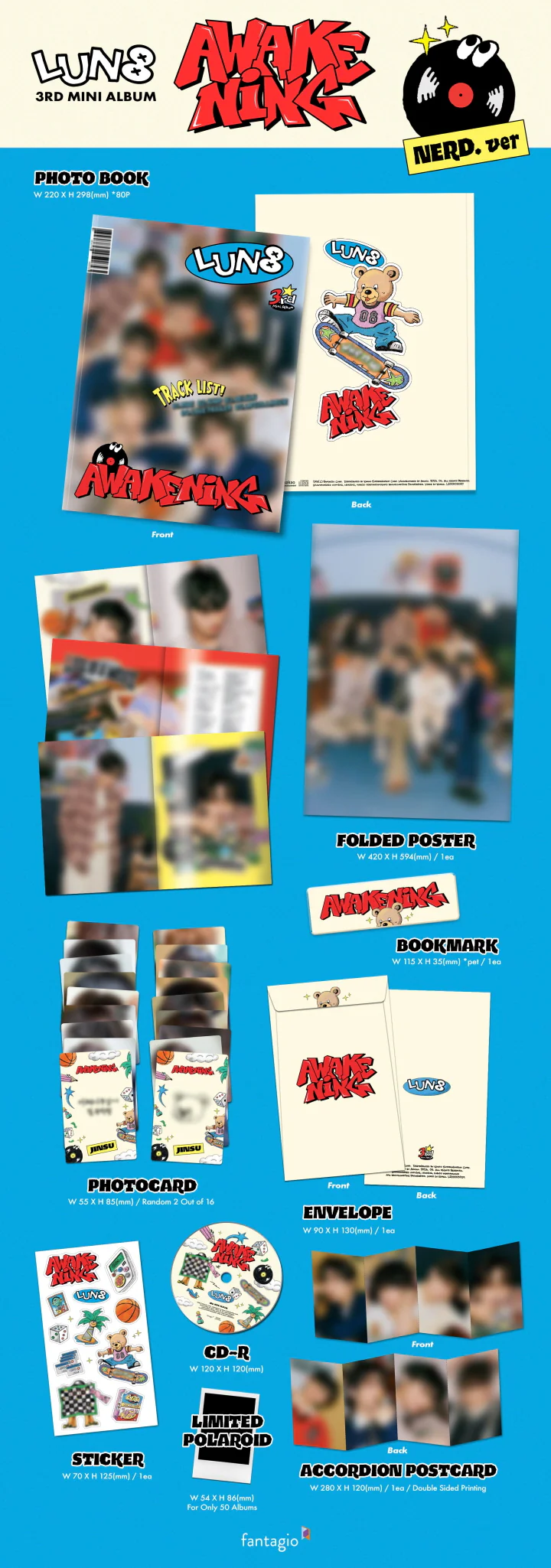 LUN8 - [AWAKENING] 3rd Mini Album NERD Version - Image 2