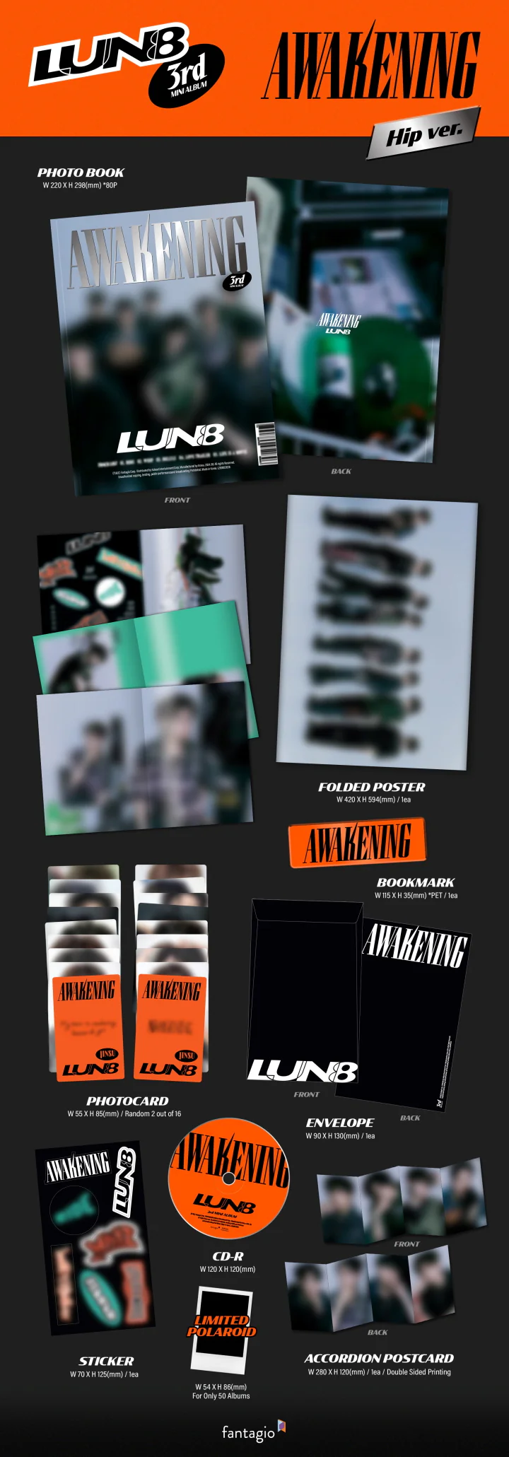 LUN8 - [AWAKENING] 3rd Mini Album RANDOM Version - Image 2