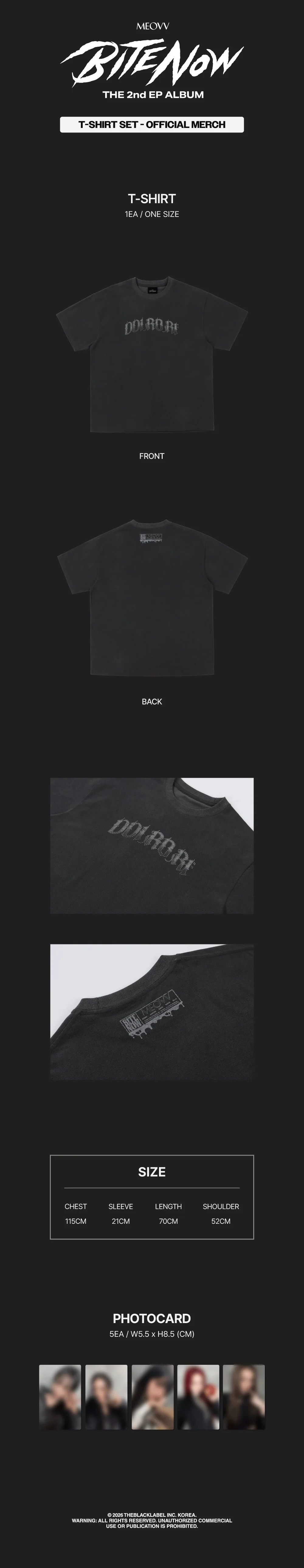 (PRE-ORDER) MEOVV - [BITE NOW] 2nd EP Album OFFICIAL MD T-SHIRT SET - Image 2