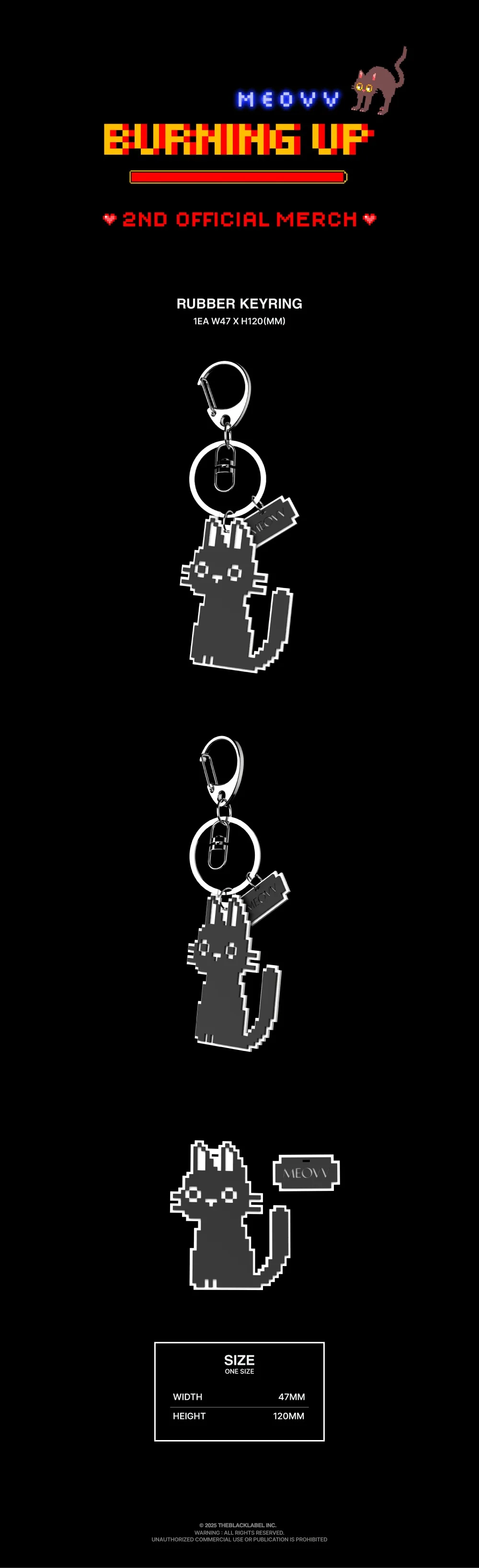 MEOVV - [BURNING UP] OFFICIAL MD RUBBER KEYRING - Image 2