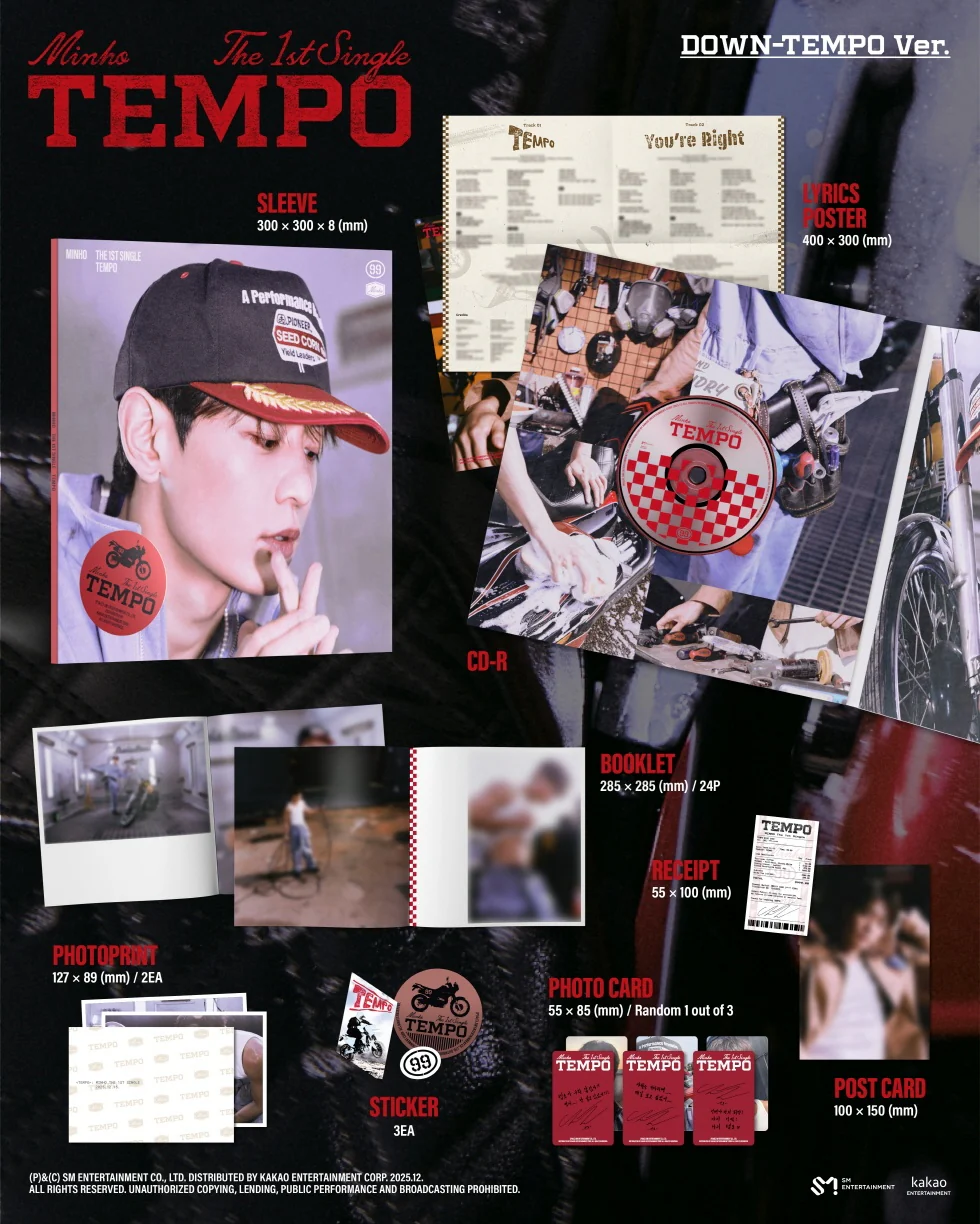 MINHO - [TEMPO] 1st Single Album 2 Version SET - Image 2