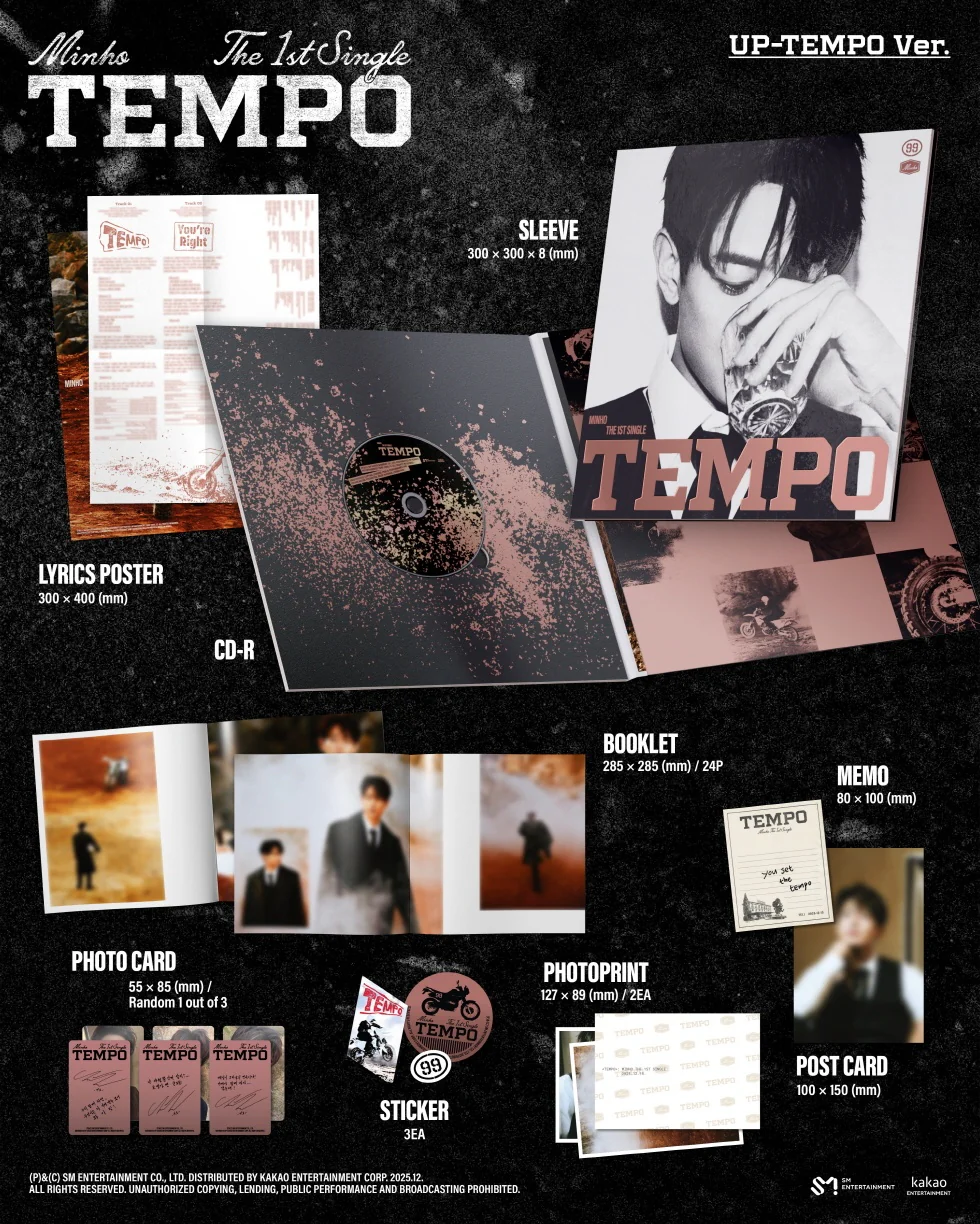 MINHO - [TEMPO] 1st Single Album 2 Version SET - Image 3