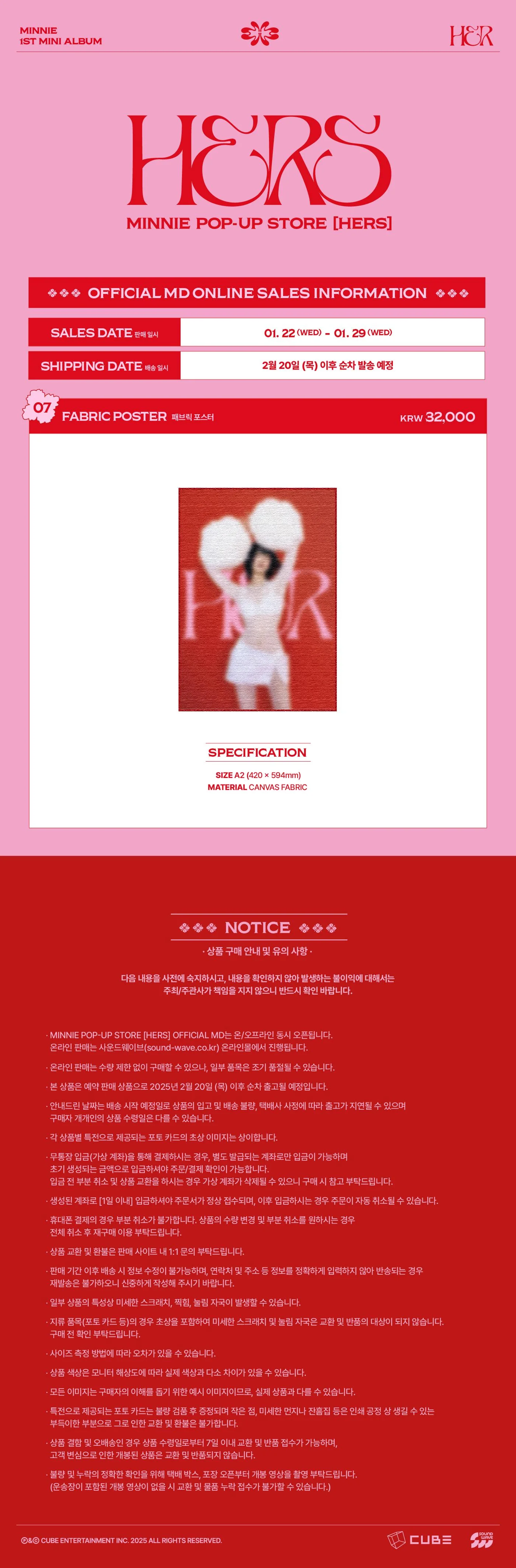 MINNIE - [HERS] POP-UP STORE MD FABRIC POSTER - Image 2