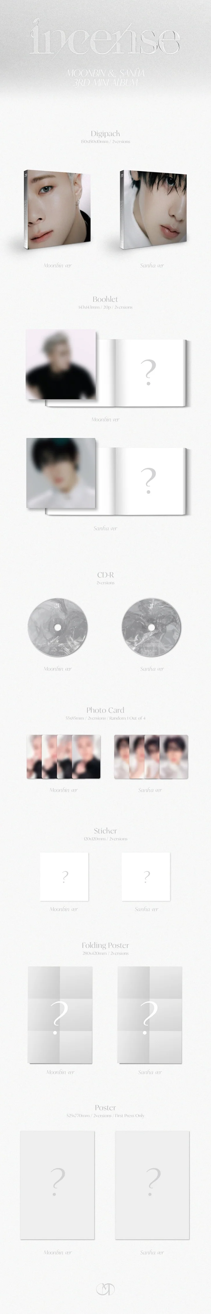 MOONBIN & SANHA (ASTRO) - [INCENSE] 3rd Mini Album DIGIPACK MOONBIN Version - Image 2