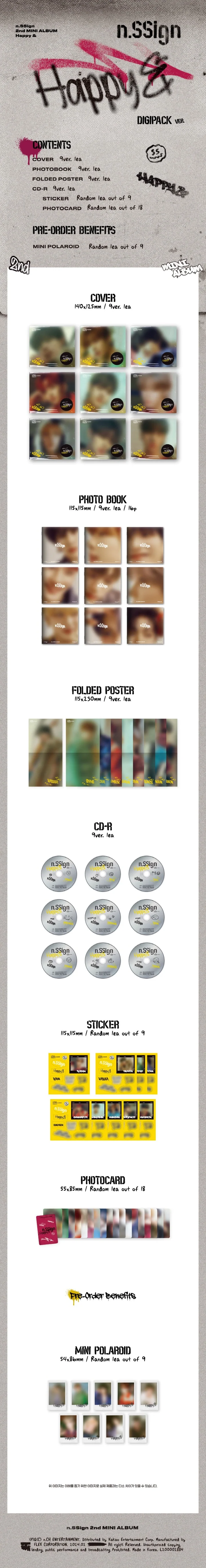 N.SSIGN - [HAPPY &] 2nd Mini Album DIGIPACK ROBIN Version - Image 2