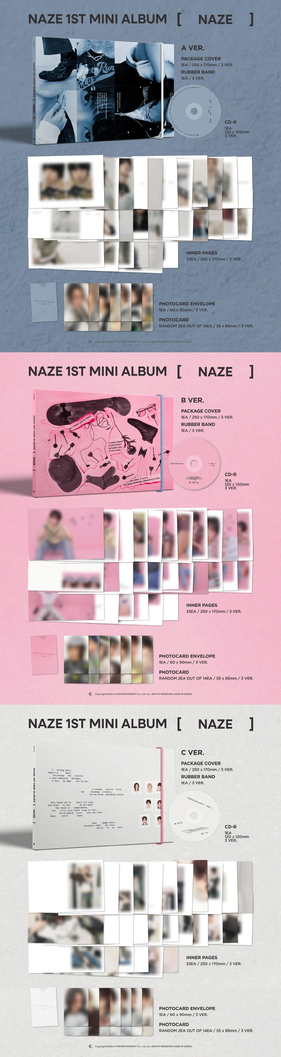 NAZE - [NAZE] 1st Mini Album C Version - Image 2
