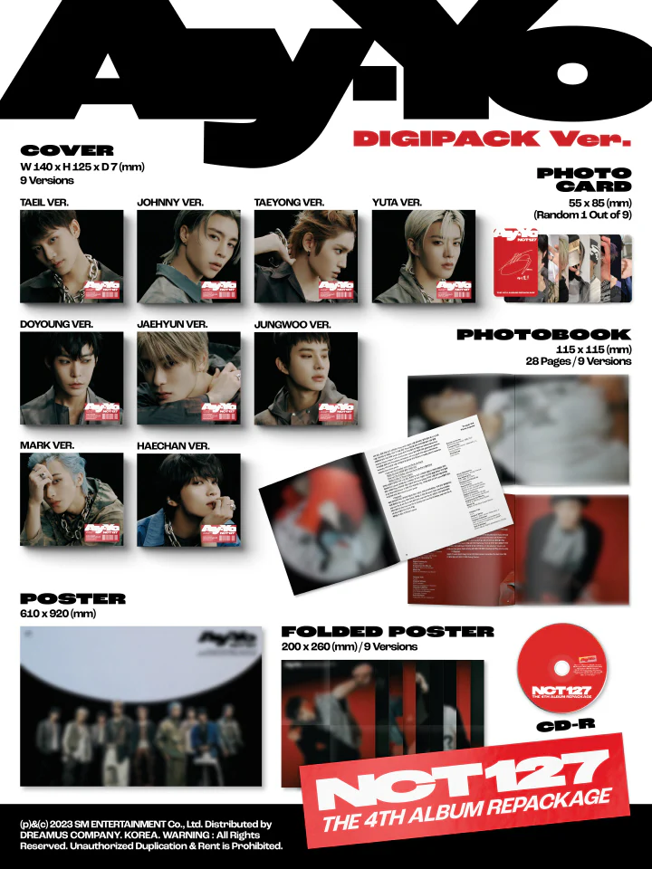 NCT 127 - [AY-YO] 4th Album Repackage DIGIPACK Version DOYONG Cover - Image 2