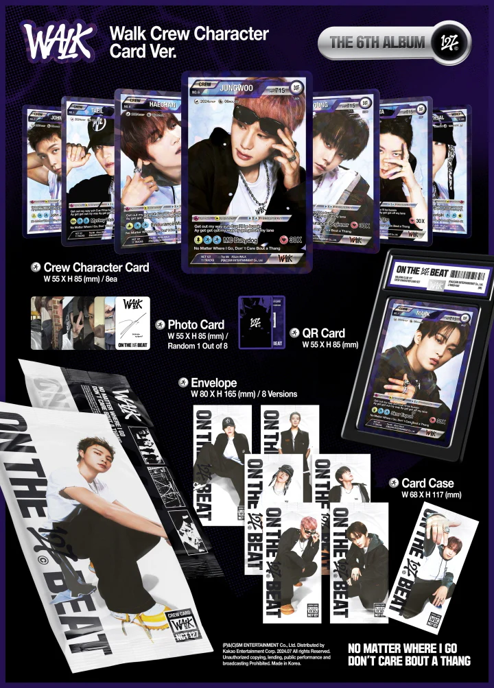 NCT 127 - [WALK] 6th Album WALK CREW CHARACTER CARD HAECHAN Version - Image 2