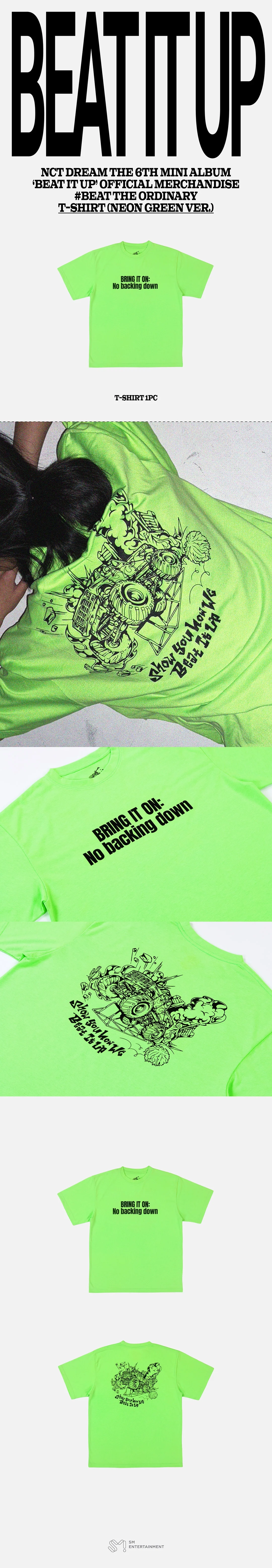 NCT DREAM - [Beat It Up] OFFICIAL MD T-SHIRT (NEON GREEN ver.) - Image 2